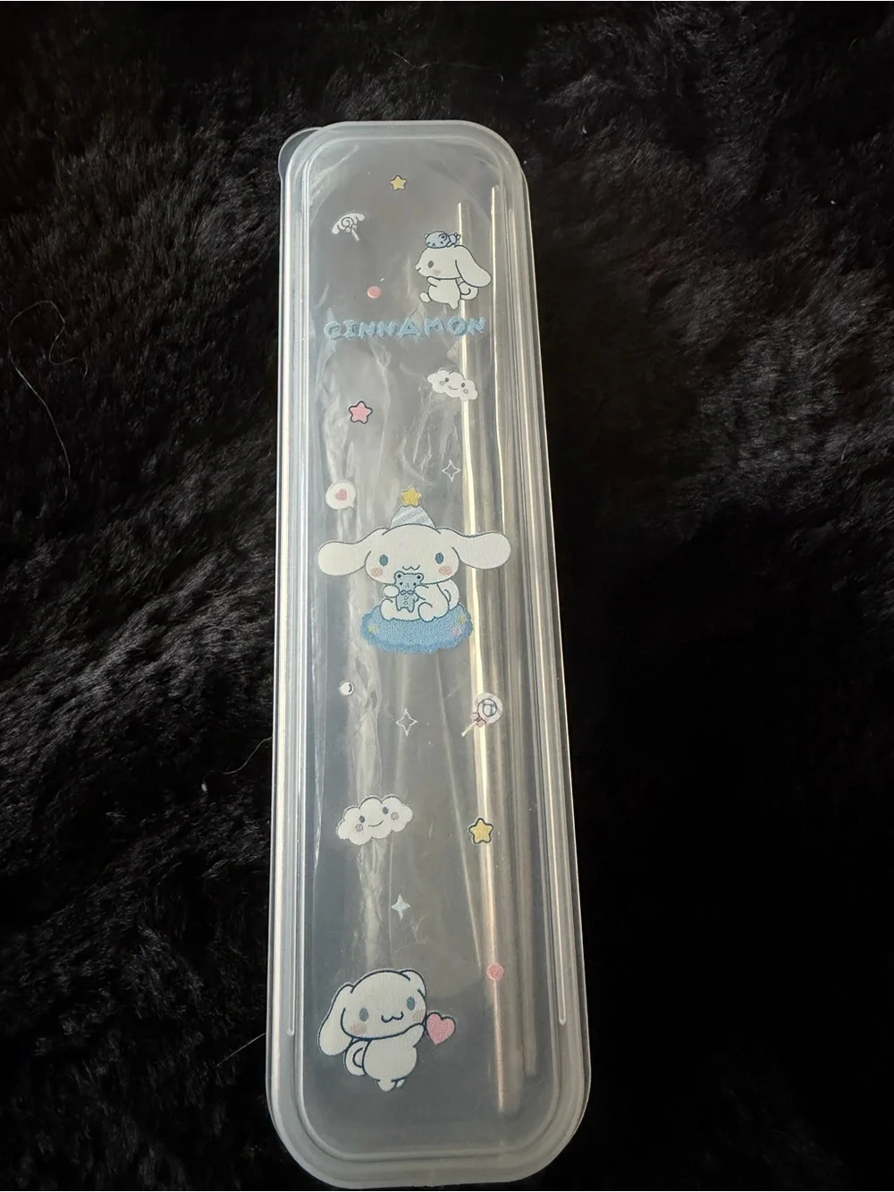 Sanrio Cinnamoroll Clear Blue and White Cutlery Case